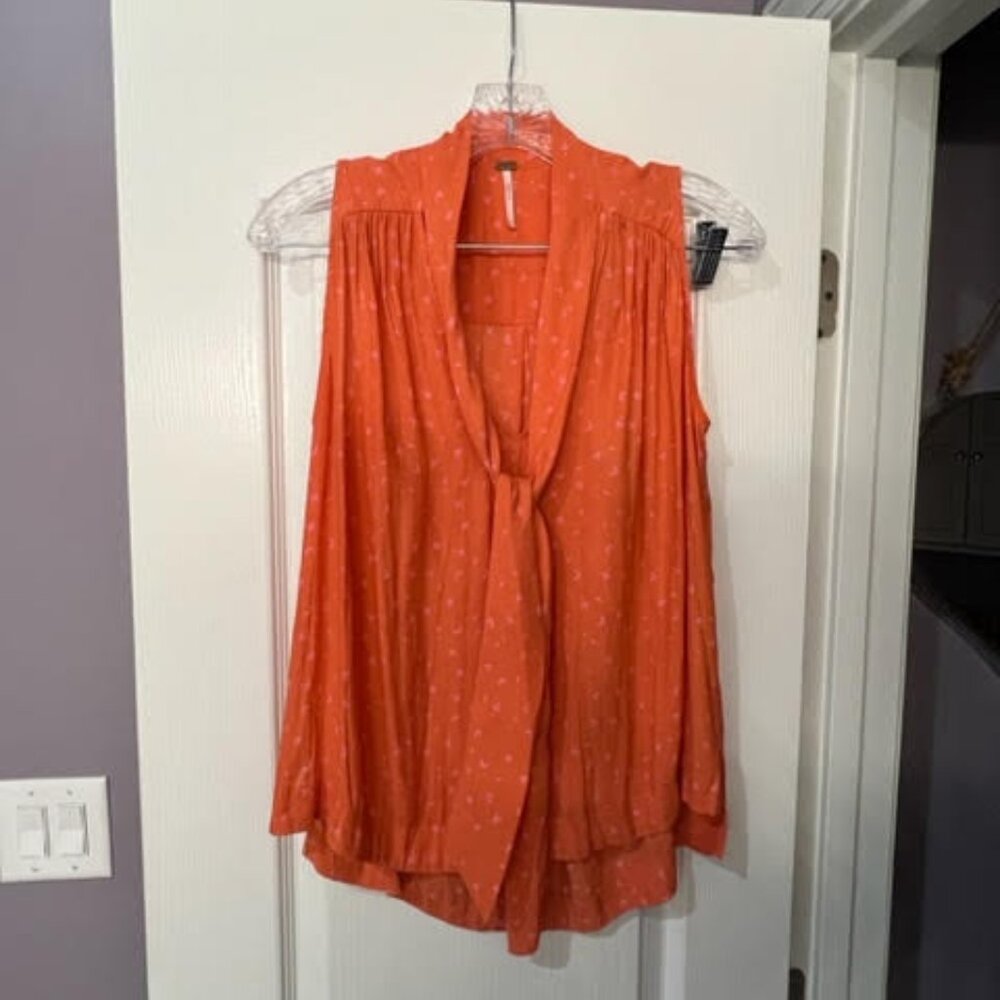 Free People Tie Front Top
